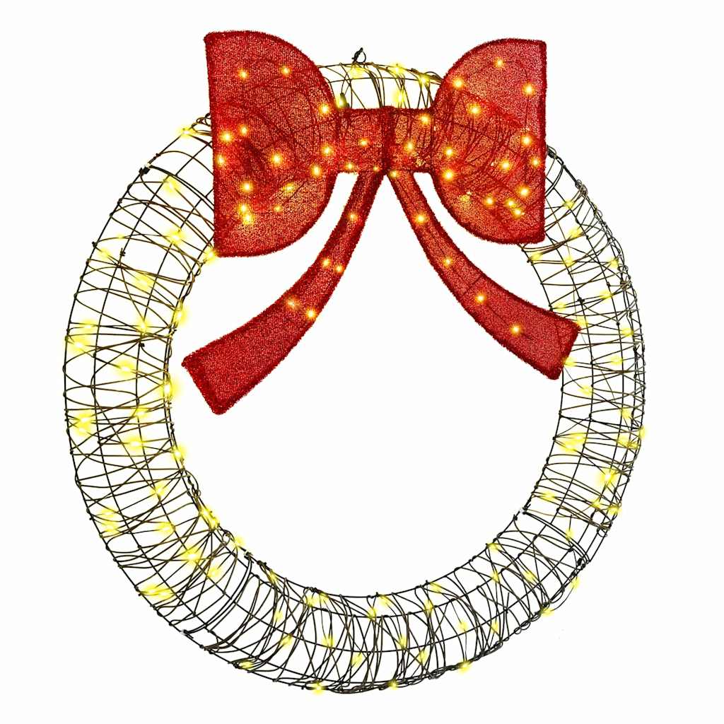 Wreath with 150 LEDs Warm white 120 cm Rattan